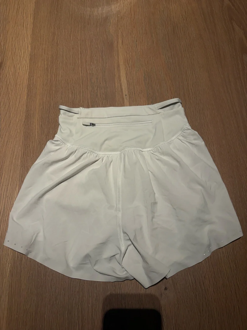 lululemon athletica women’s White Athletic Shorts with Black Logo